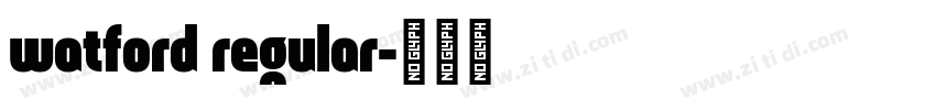 watford regular字体转换